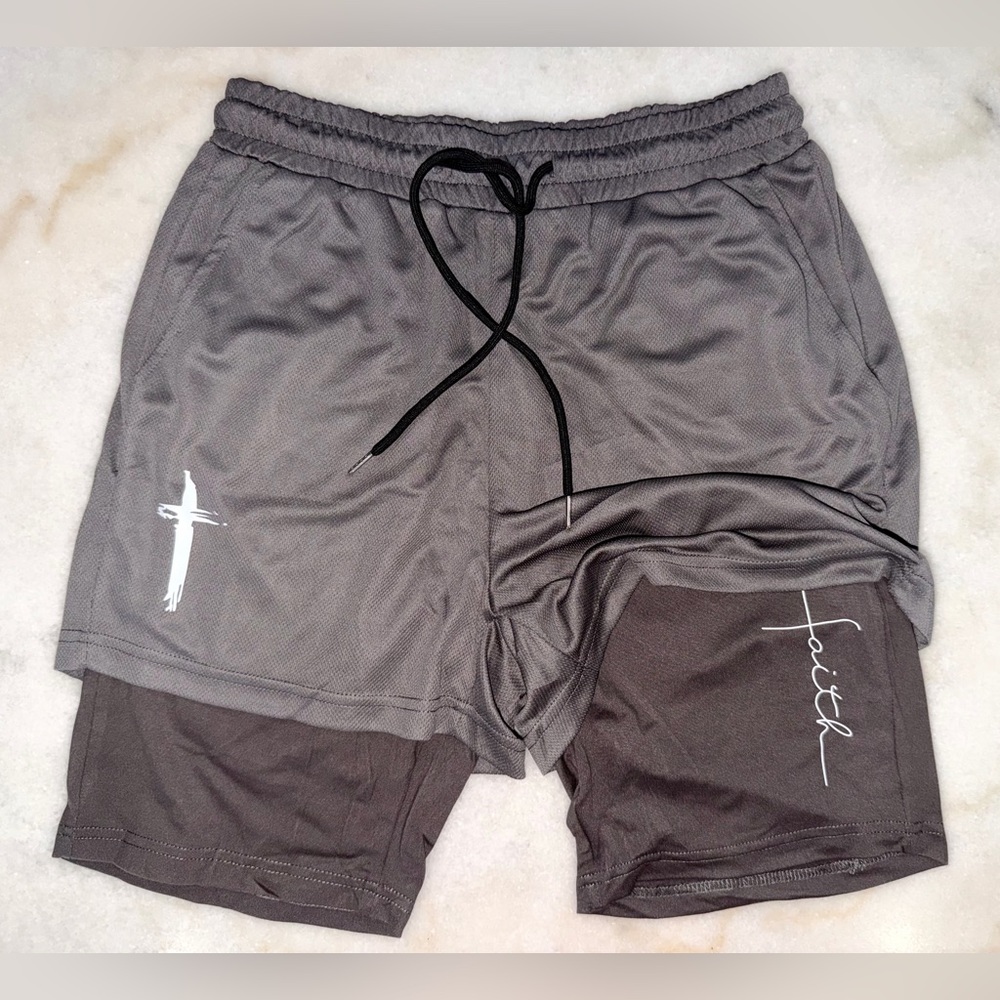 Christian Cross Faith Athletic Shorts